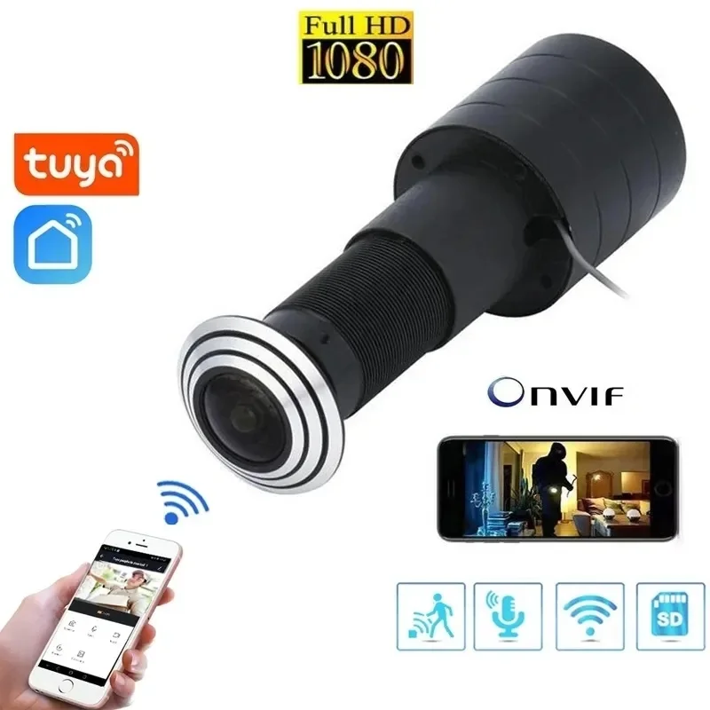 Tuya Smart Life Video Kijkgaatje Wifi Camera Bewegingsdetectie Deurkijker Draadloze Video Deur Oogcamera Home Beveiliging