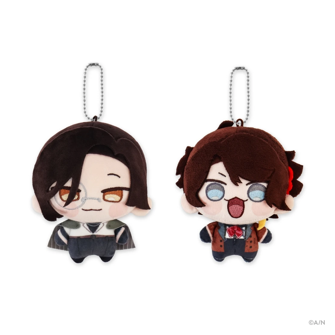 Anime Nijisanji Detective And Assistant Saegusa Akina Sherin Burgundy Cute Plush Pendant Toys Students Friends Collection Gifts