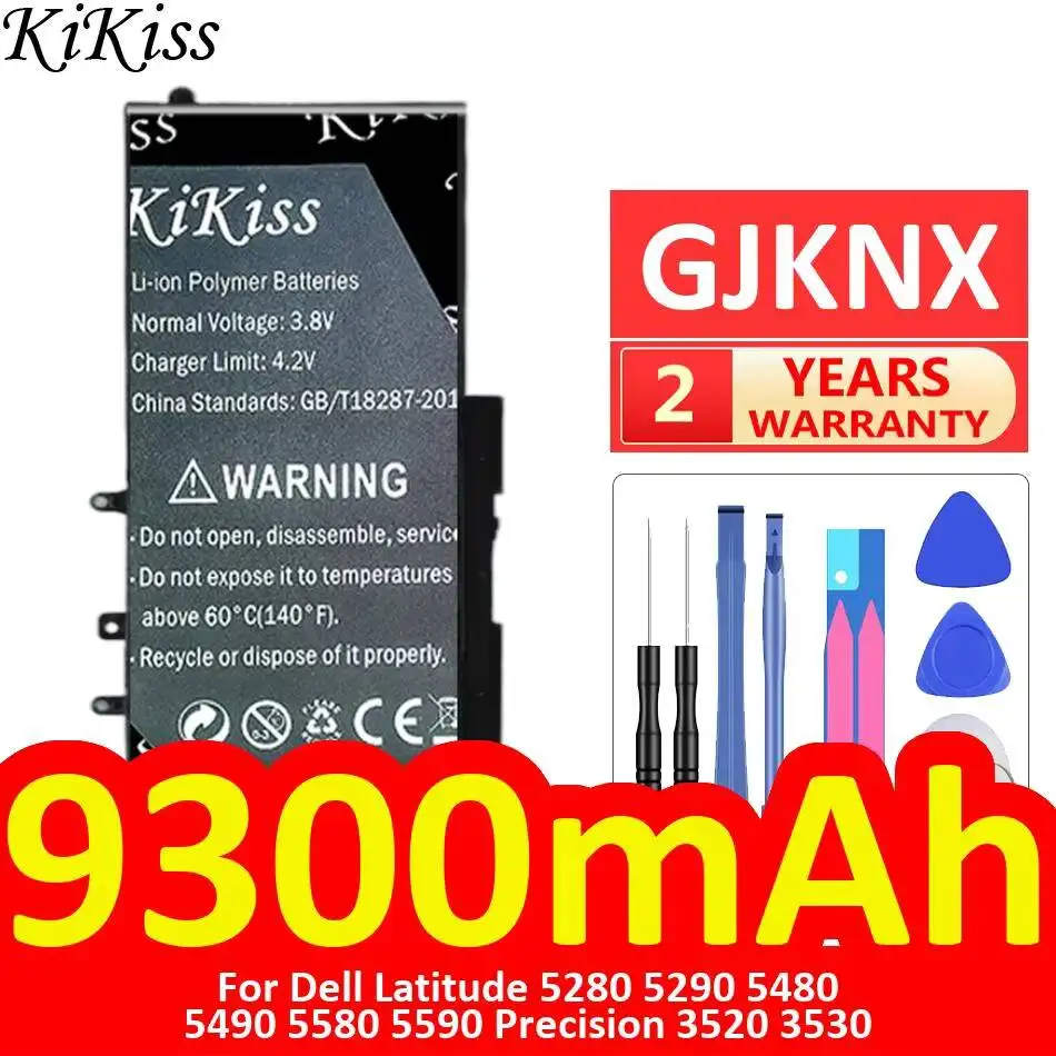 Аккумулятор для ноутбуков Dell Latitude 5280 5290 5480 5490 5580 5590, Precision 3520 3530, Gjknx, быстрая зарядка, 9300 мАч