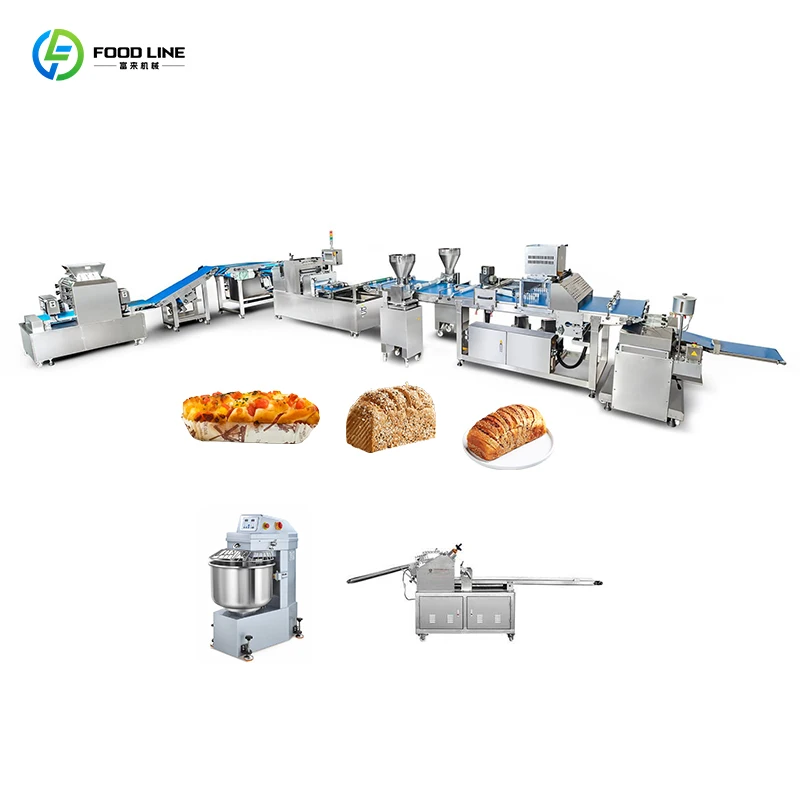 Customized Automatic Bread Making Machine Bakery Full Automatic Commercial Bread Production Line