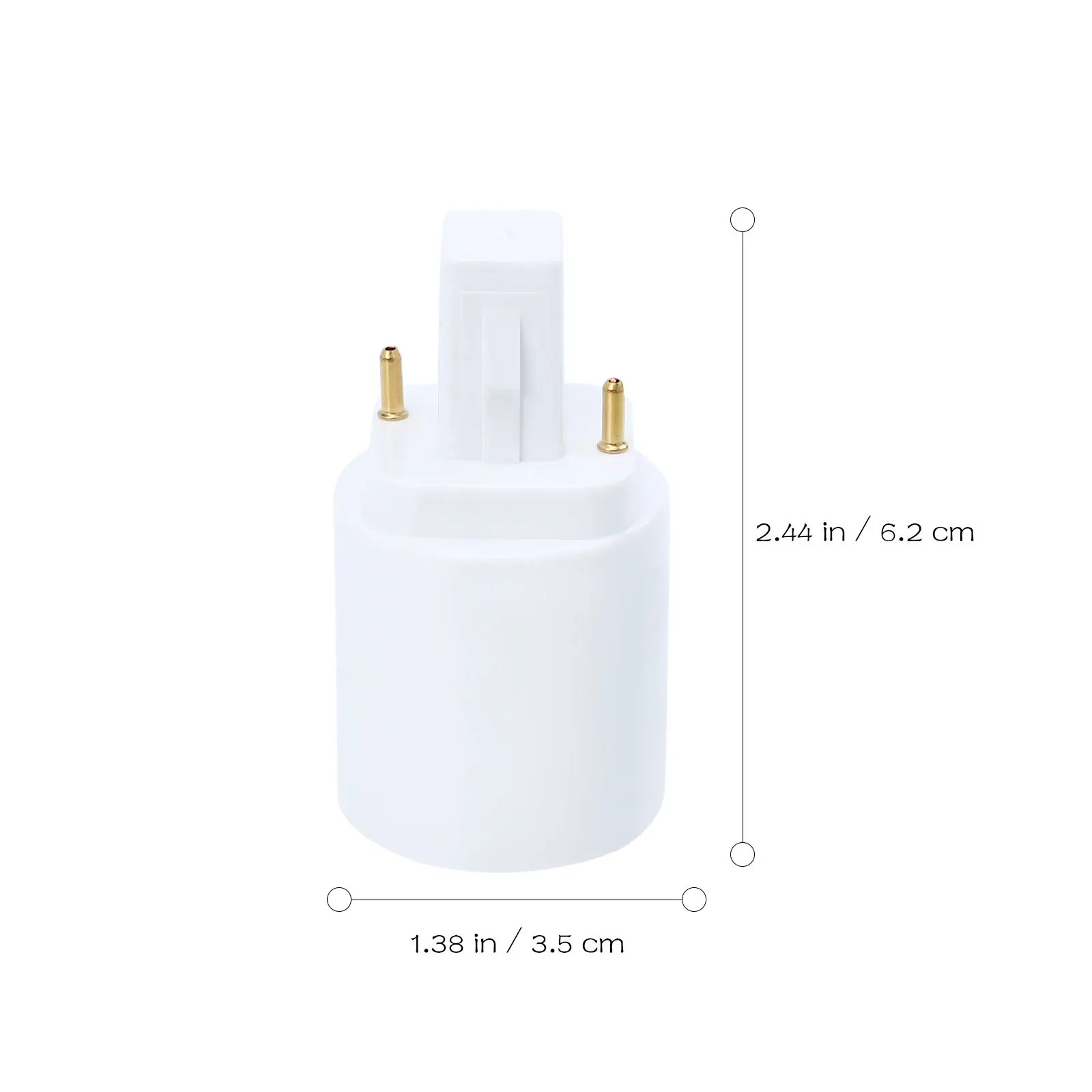 4Pcs G24d to E27 Light Socket Adapter Converter 2 Pin Bulb for LED Halogen Filament Lamps Easy Install