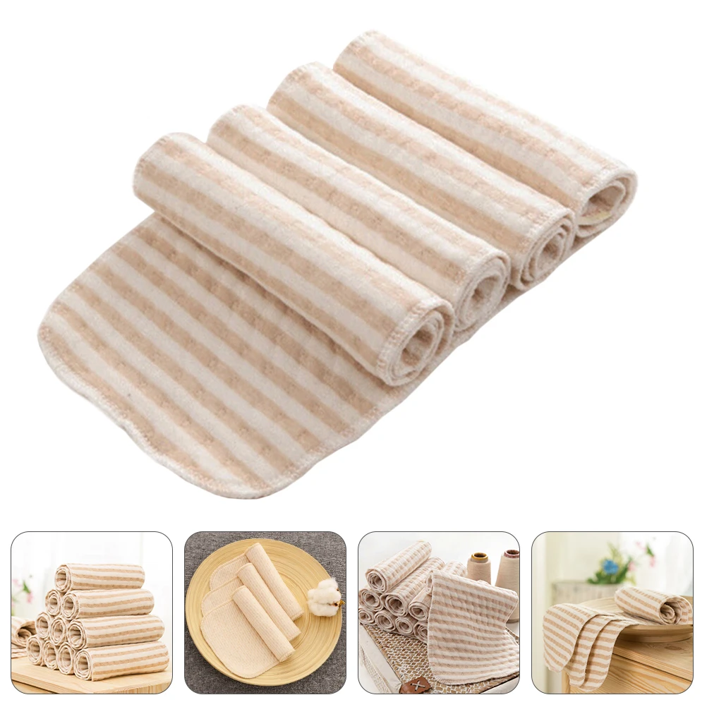 

4pcs Baby Cloth Diaper Reusable Washable Booster Pad For Nighttime Leaks Absorbent Inserts Flat-Fold Diapers Liners