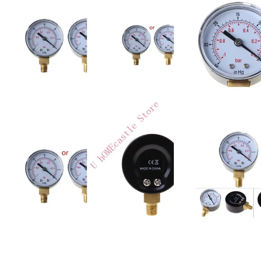 63HF Pressure Gauge Bottom Mount -1/0 Bar -30