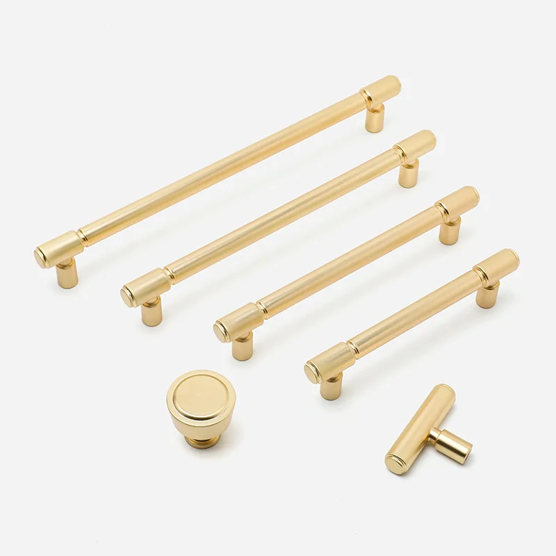 Nickel Black Copper Brushed Kitchen Cabinet Pulls Wardrobe Dresser Drawer Knobs Single-Hole Solid Zinc Alloy Furniture Handles
