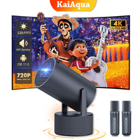 KaiAqua 2 in 1 Karaoke Speaker Projector with 2 Mic 4K Android 11 Dual Wifi6 260ANSI Allwinner H713 1080P 1280*720P Home Cinema