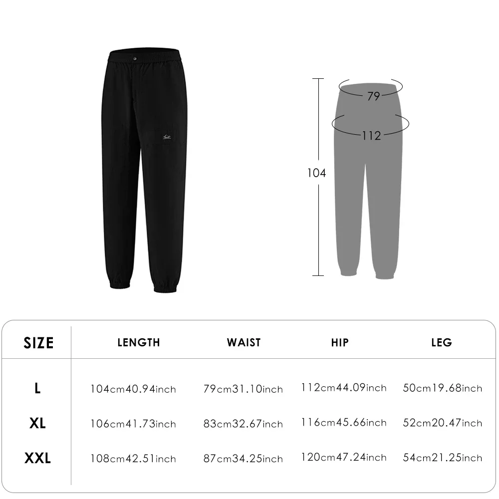 OhSunny Sunscreen Cargo Pants Men Spring and Summer Cool Feeling Waterproof Trousers Anti-UV UPF50+ Casual Outdoor Feet Overalls