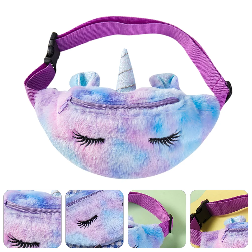 Unicorn Fanny Pack Children Bag Chest Lovely Waist Cross Body Fashion Pouch Cartoon Black Purse