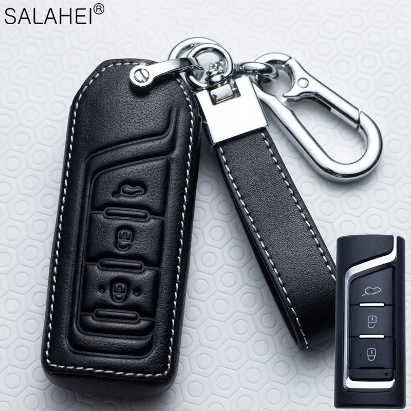 

Leather Car Remote Key Cover Case Keychain Shell For GAC Trumpchi GS3 GS4 GS5 GS7 GS8 GM8 GA4 GS5 GA6 GM6 2018 2019 Accessories