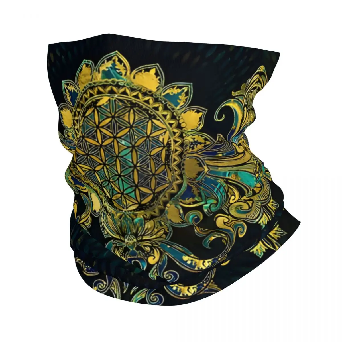 Flower Of Life Ornament Thin Wrap Scarf Bandana Neck Gaiter Face Cover Headband