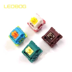 GGBOY LEOBOG V2 V3 V4 Mechanical Keyboard Switch Tactile Linear RGB 3 5 Pin Brown Yelow White Keyboards Switches Hot Swap Custom