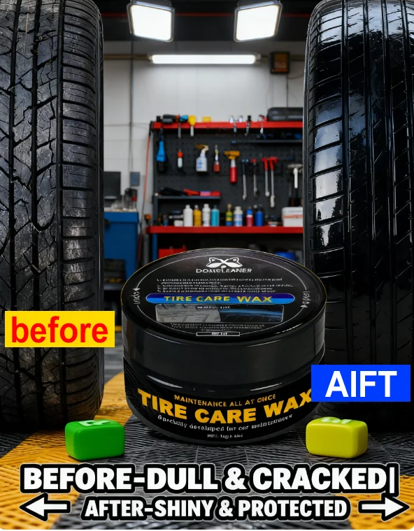 Tire Shine & Plastic Repair Paste - Removes Scratches/Oxid, Restores Shine for Tires/Trim with UV Protect, 5-Min Fix