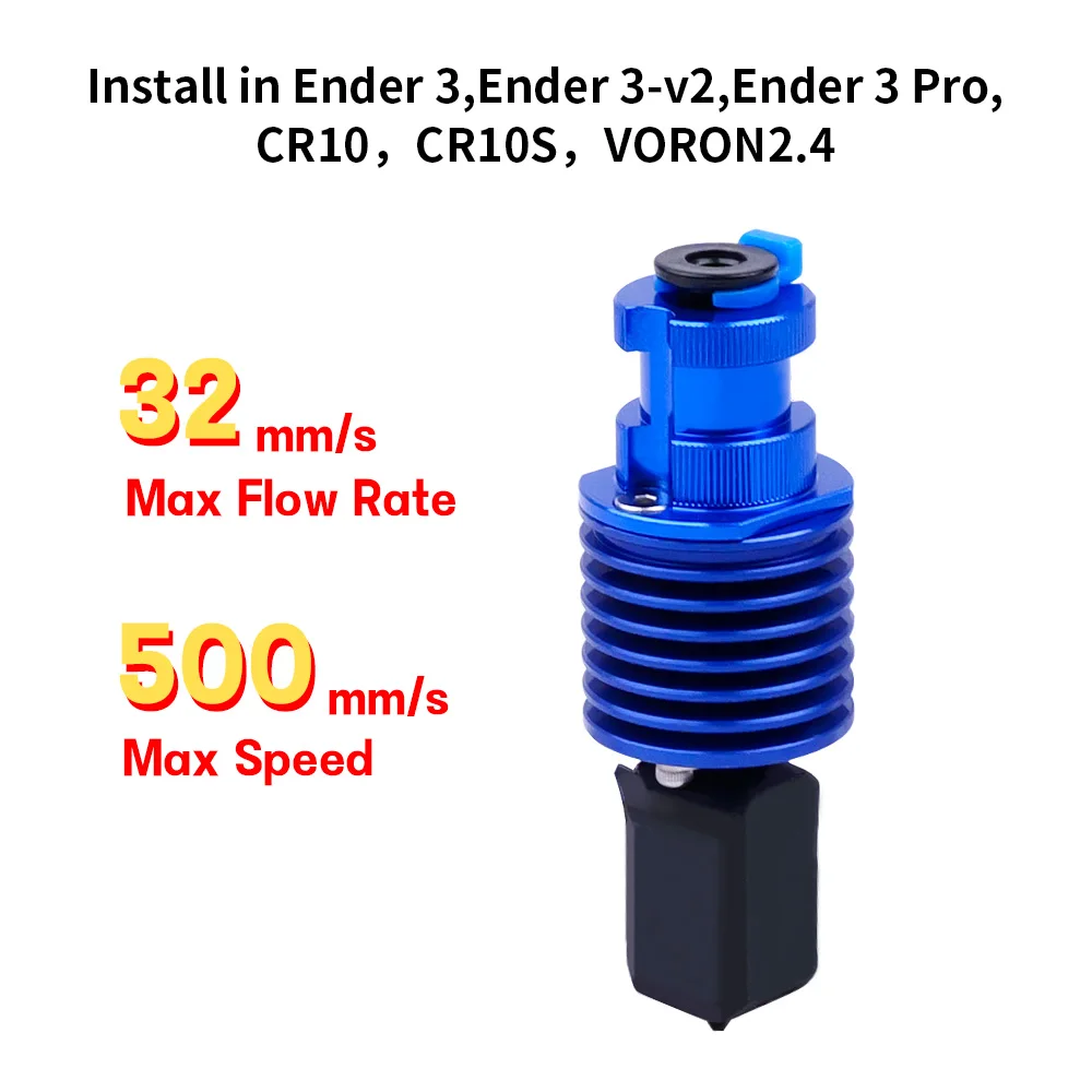 ترقية جديدة V6 Hotend Kit رأس طباعة عالي السرعة لـ Ender 3/Ender 3 Pro/VORON 2.4 Hi-End Extruder J-head لـ Ender 3 V2/CR10