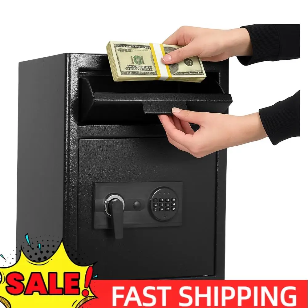 

Сейф для бизнеса повышенной прочности с цифровым кодовым замком и отсеком для вложения, цифровой сейф-депозитарий для дома, офиса, отеля