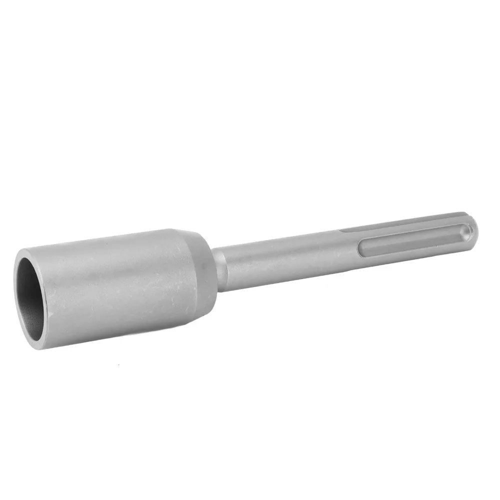 Durable Metal Post Driver Silver Easy Installion Hammer Drill Attachment 5 Pits Shank Compact Fence Post Driver for SDS MAX