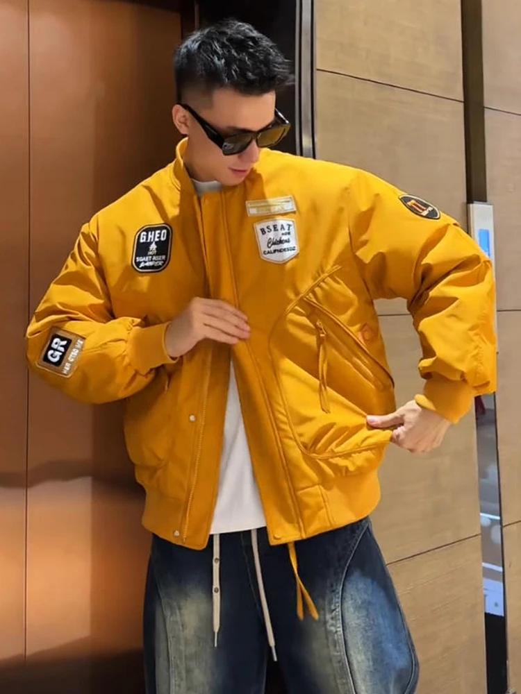 

Casual Leisure Outdoor Workwear Jaet Men's Spring Autumn Youth Trendy Brand Patch Embroidery Couple Sle Stand Collar Jaet