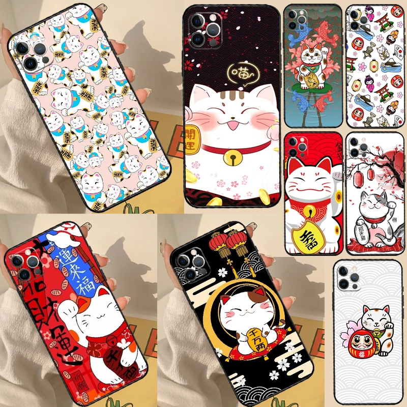 일본 행운의 고양이 케이스 Oppo A38 A80 A60 A40 A78 A18 A98 A58 A96 A76 A16 A94 A74 A54 A15 A17 A57 A77 A5 Pro 용