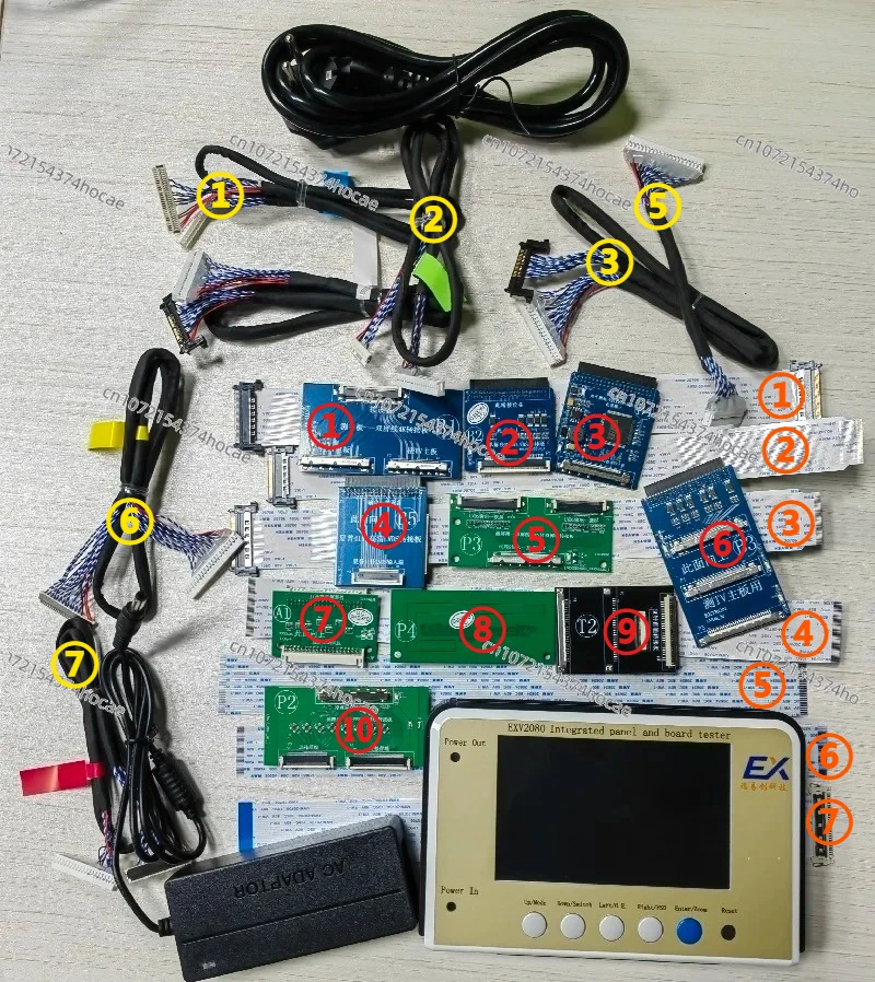 English System EXV2080 LCD TV Motherboard Tester LVDS/MINILVDS/4K-VBY1 To HDMI Screen Test and Universal Matching Adapter Board