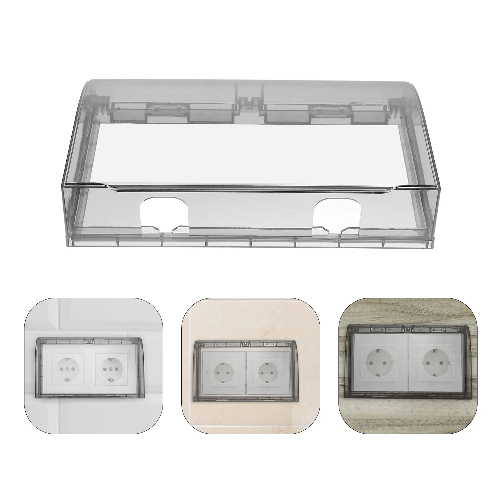 2 Pcs Waterproof Socket Protective Cover Electric Plug Hider Resistant Plugs Electrical Outlet Cable