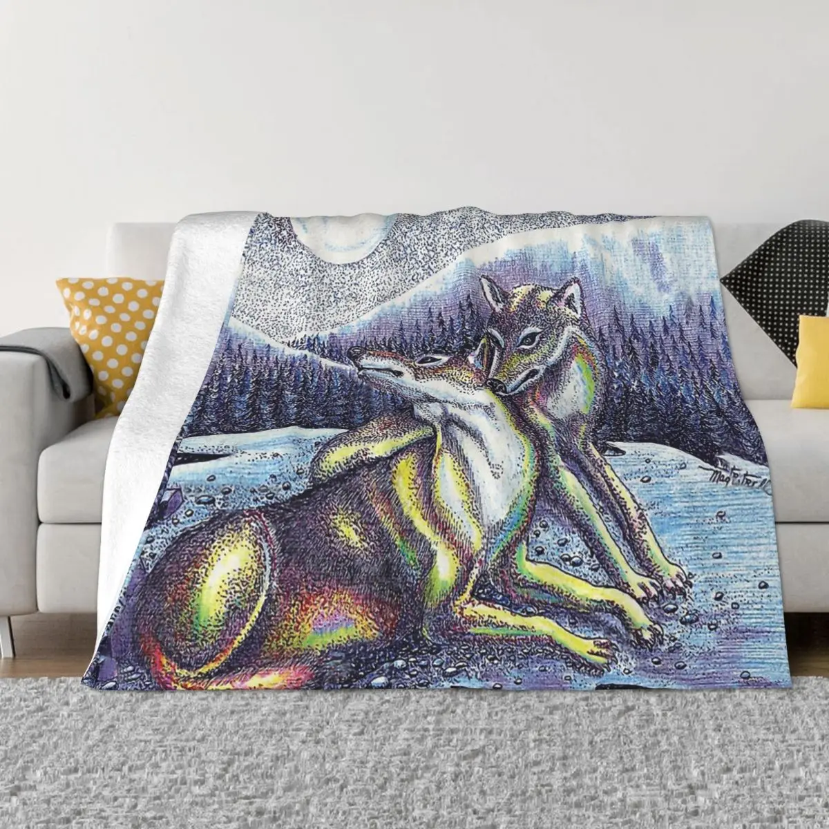 Wolf Cruel Rage Looking Dignified And Strong Blankets Coral Fleece Plush Decoration Bedroom Bedding Couch Bedspread