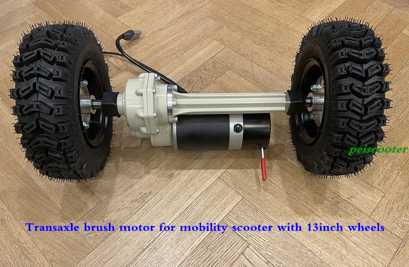 Brushed Geared Mobility Scooter Transaxle Motor Strong Power With Electromagnetic Brake with 13inch wheels PPSM13WL