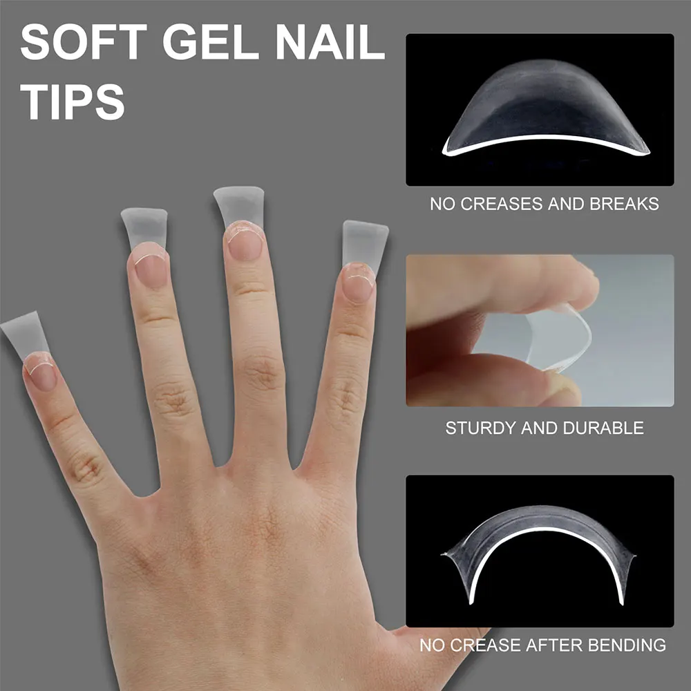 550PCS/Bag Matte Press On Nail Tips Soft Full Cover False Nails Oval Almond Sculpted Fake Nail Vnjaoi