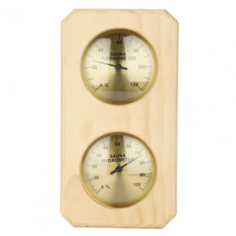 Practical Long Lasting Sauna Thermometer High Precise Wall Hanging 2-in-1 Thermometer Hygrometer Temperature Monitoring