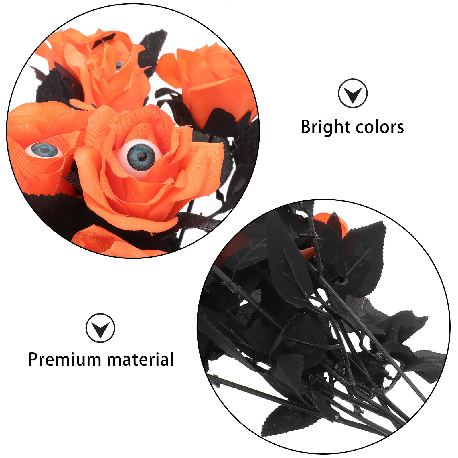 8 قطعة مقلة العين المزيفة للهالوين زهرة الورد زاحف الورد الديكور الدعامة لوازم الحفلات المسكونة دعامة الهالوين #1