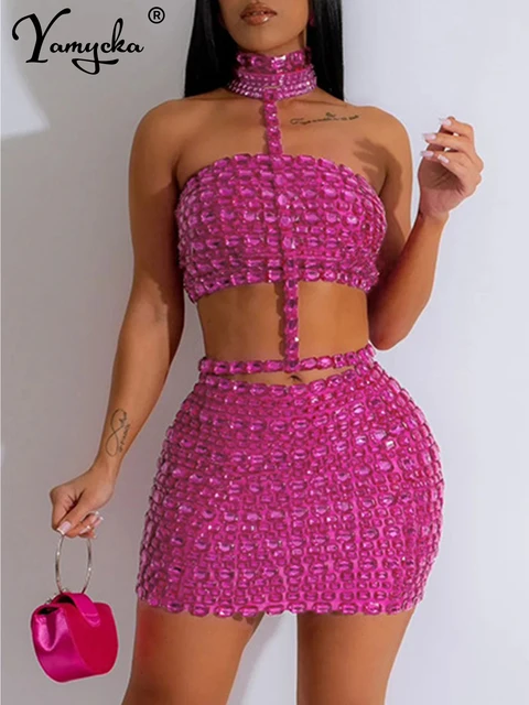 Seksowna halter rhinestone mini letnia sukienka damska elegancka obcisła sukienka klub nocny sukienki damskie krótkie suknie wieczorowe Vestidos HL