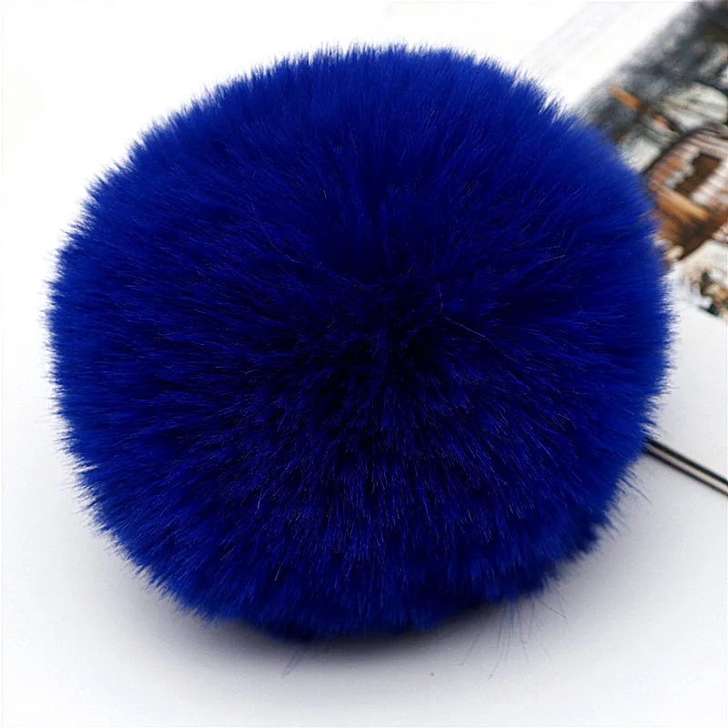 10CM Fluffy Soft Hand Sewn Pom Pom Faux Plush Pom Pom DIY Keychain Backpack Pendant Home Decor Pom Pom  1Pcs