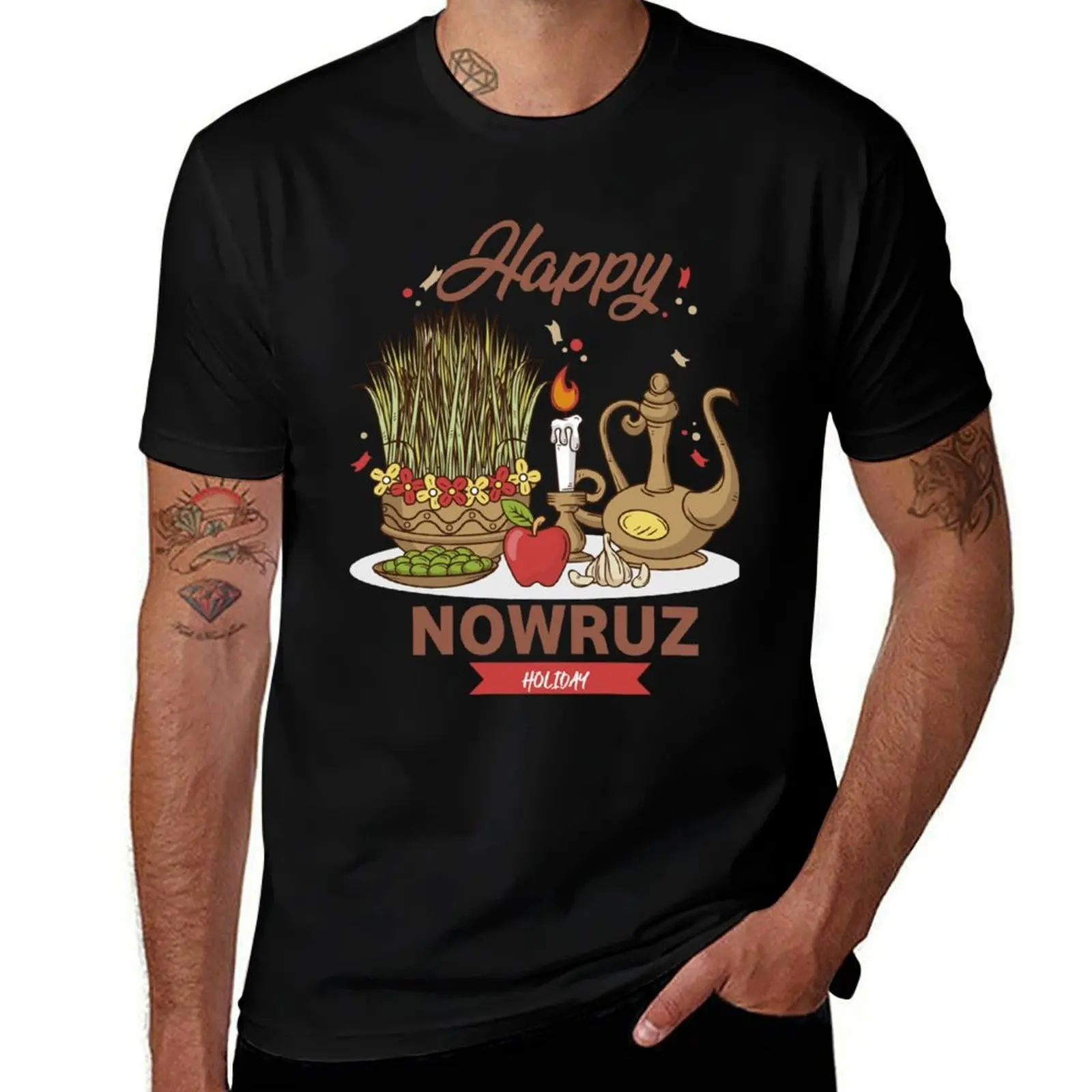 

Nowruz Mubarak T-Shirt Fashion Casual Short Sleeve Top