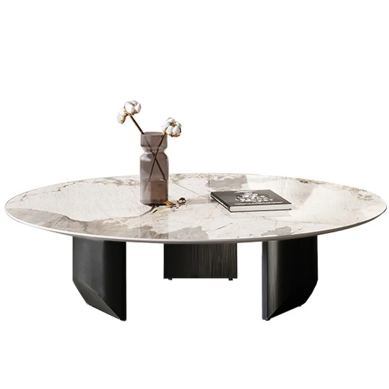 

Italian cream style bright rock slab, dining table light luxury rectangular dining table, modern simplicity