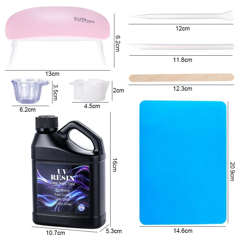 UV Resin 500g -Bulk Upgraded Crystal Clear Hard Type UV Resin Kit Fast Curing Epoxy Resin Supplies for Craft Jewelry Making