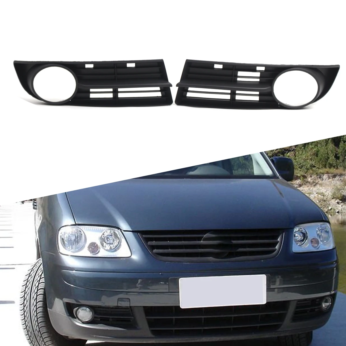 

Крышка решетки передней противотуманной фары 1T0853665A, 1T0853666A для VW Caddy 2005 2006 2007 2004-2010 Touran 2003 2004 2005 2006