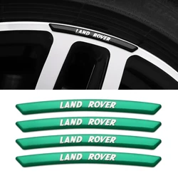 Emblema de alumínio para aro de roda de carro, 4 unidades, decoração, adesivos para landrover svr discovery velar evoque defender range rover l322