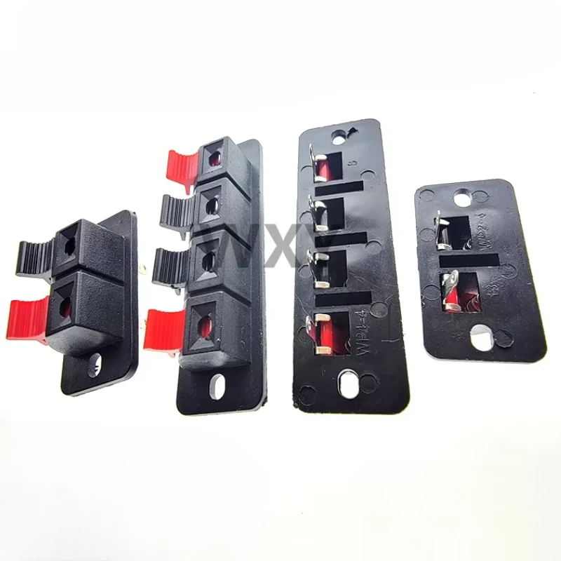 1/5 pcs 2 positions  4 poles Connector Terminal Push in Jack Spring Load Audio Speaker Terminal Breadboard clip