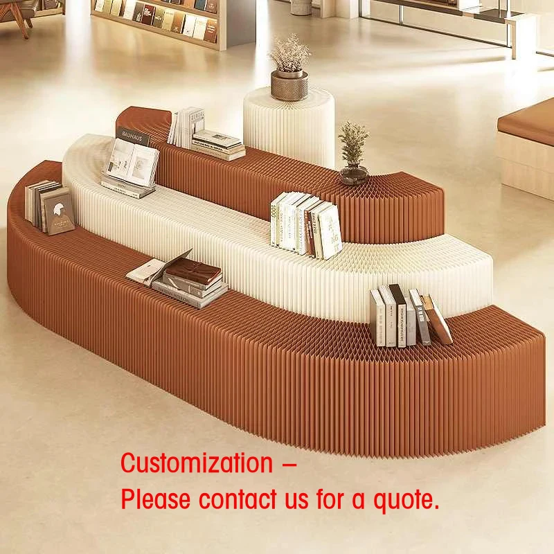 custom.Custom Big Scene Booth Easy Move Kraft Paper Shelves Foldable Display Stands Flexible Floor Display Stand Showroom