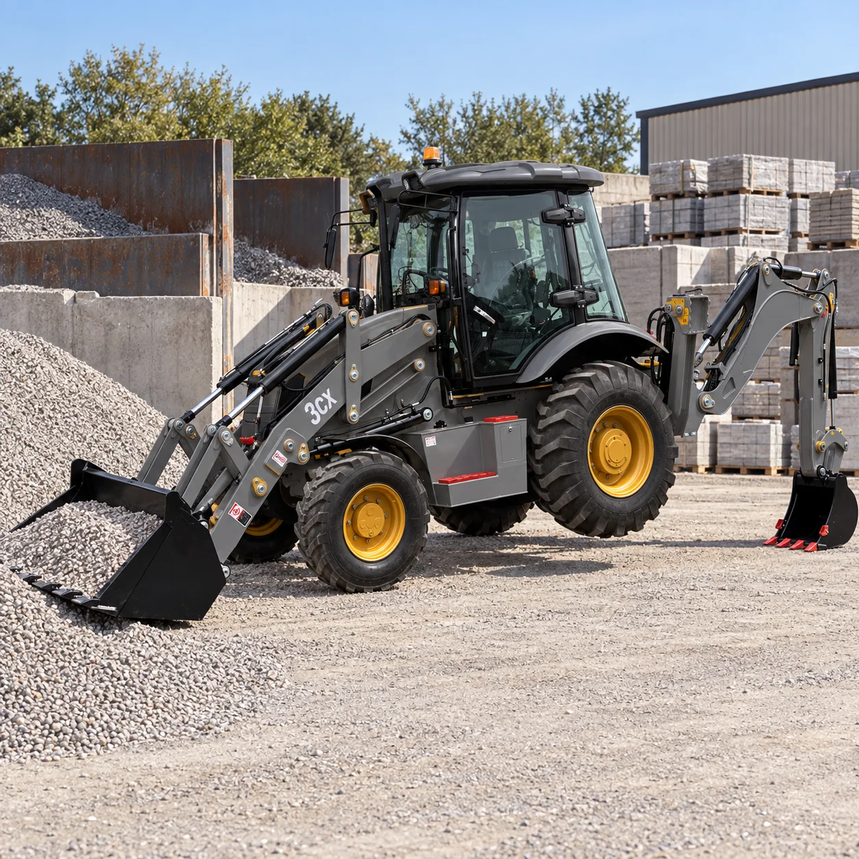Tractor Backhoe Loader Front Shovel Rear Excavator Machine for Material Handling Soil Digging Grading and Trench Operations