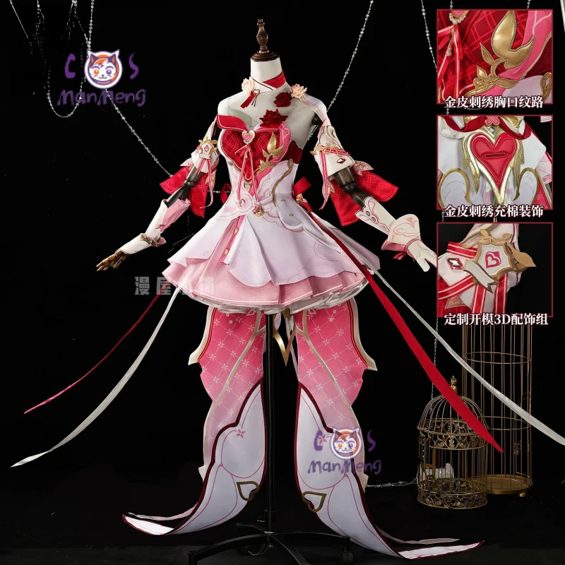 

New Elysia Cosplay Costume Game Honkai Impact 3 Women Sweet Lolita Dress Hat Gloves Socks Accessories Props Halloween Uniform