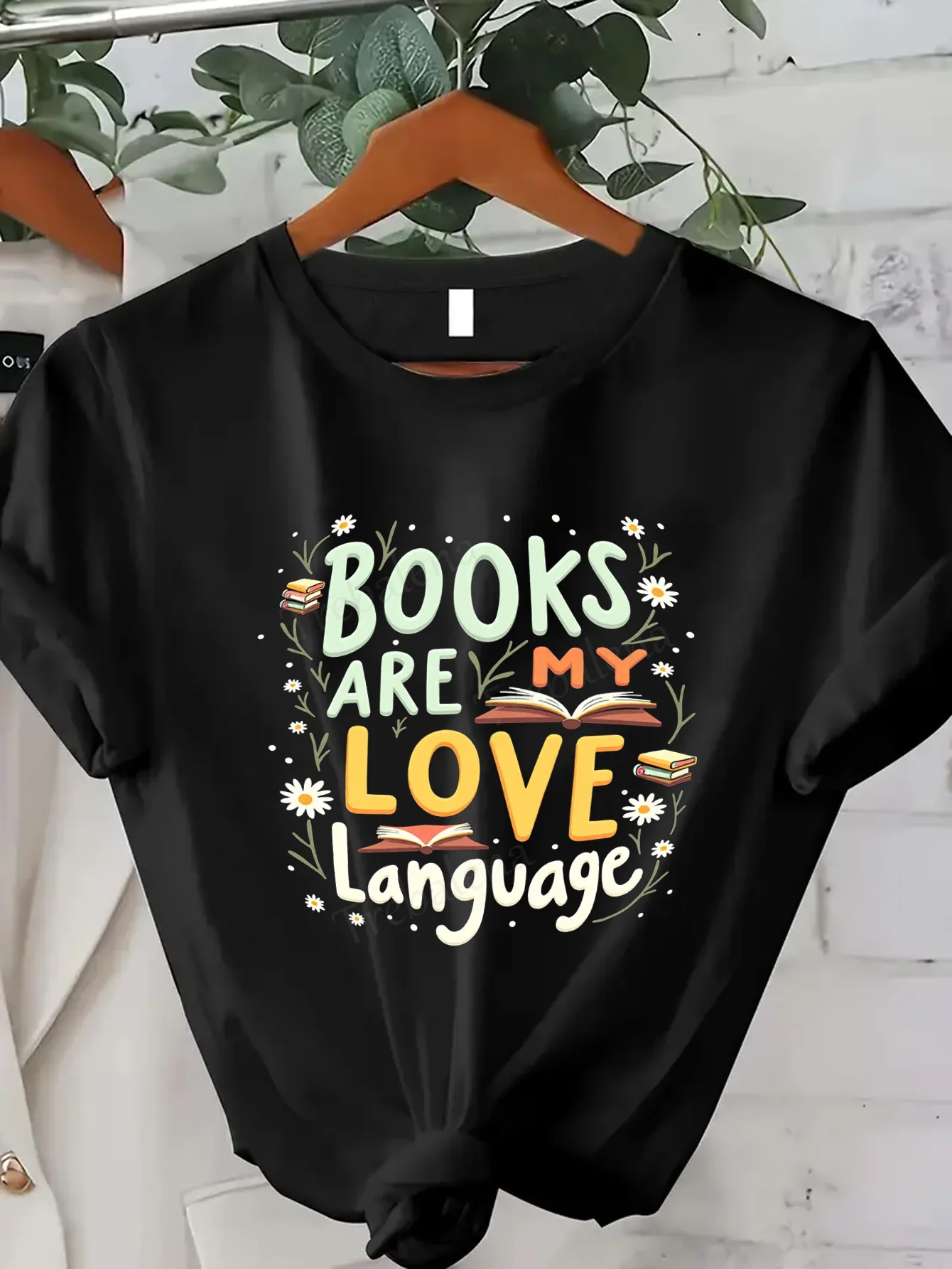 T-shirt da donna I libri sono la mia lingua d'amore T-shirt per gli amanti dei libri