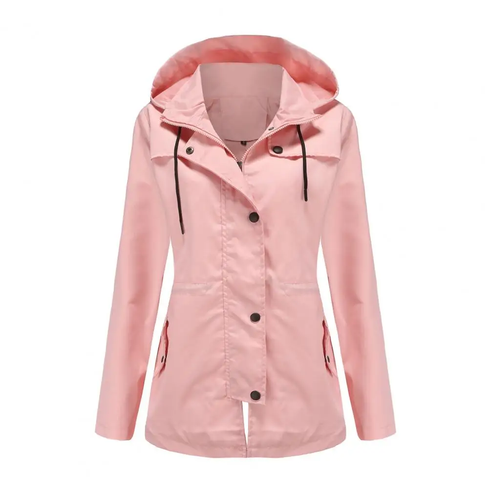 

Useful Trench Coat Long Sleeves Side Pockets Women Jacket Prevent Wind Wear-resistant Trench Coat