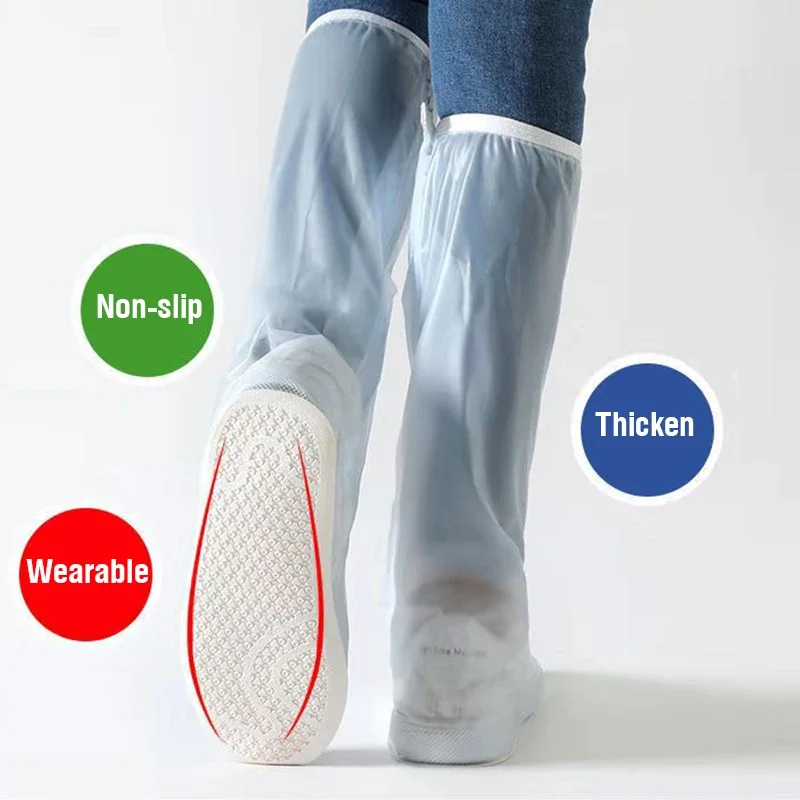 

Водонепроницаемые чехлы для обуви высотой 40 см, нескользящие, на молнии, для дождливой погоды, полезные защитные чехлы для обуви для мужчин и женщин