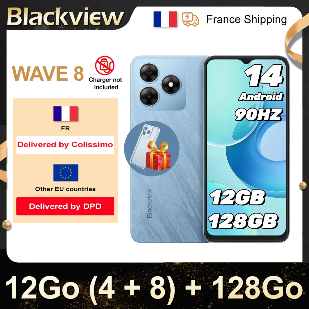 Smartphone Blackview WAVE 8  [No EU Charger] 12GB (4+8) 128GB, 5000mAh, 13MP Camera, Android 14