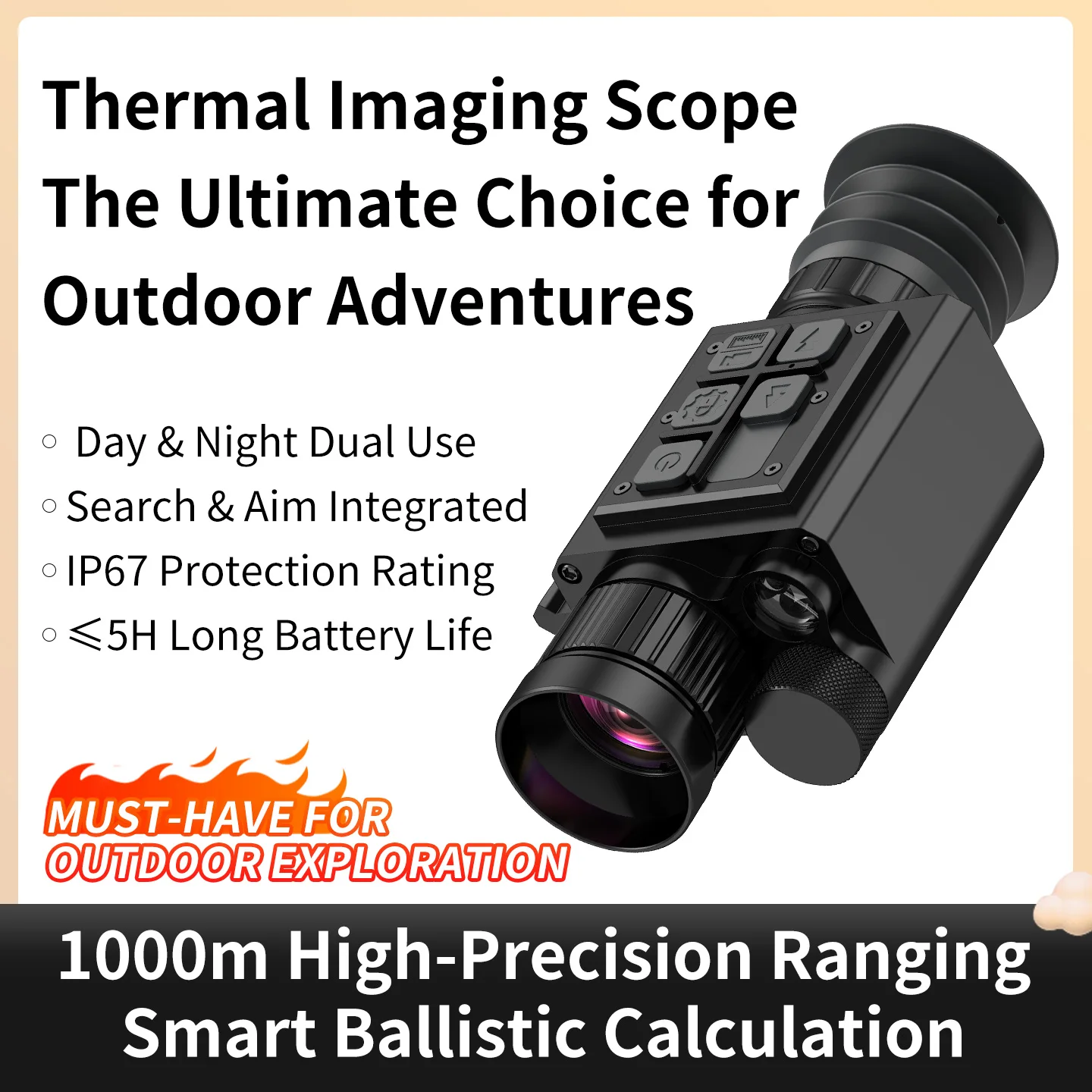NVH PULSVISION A103 Thermal Imaging Scope 384x288 Monocular Long Range Detection Intelligent Ballistic Reticle for Hunting