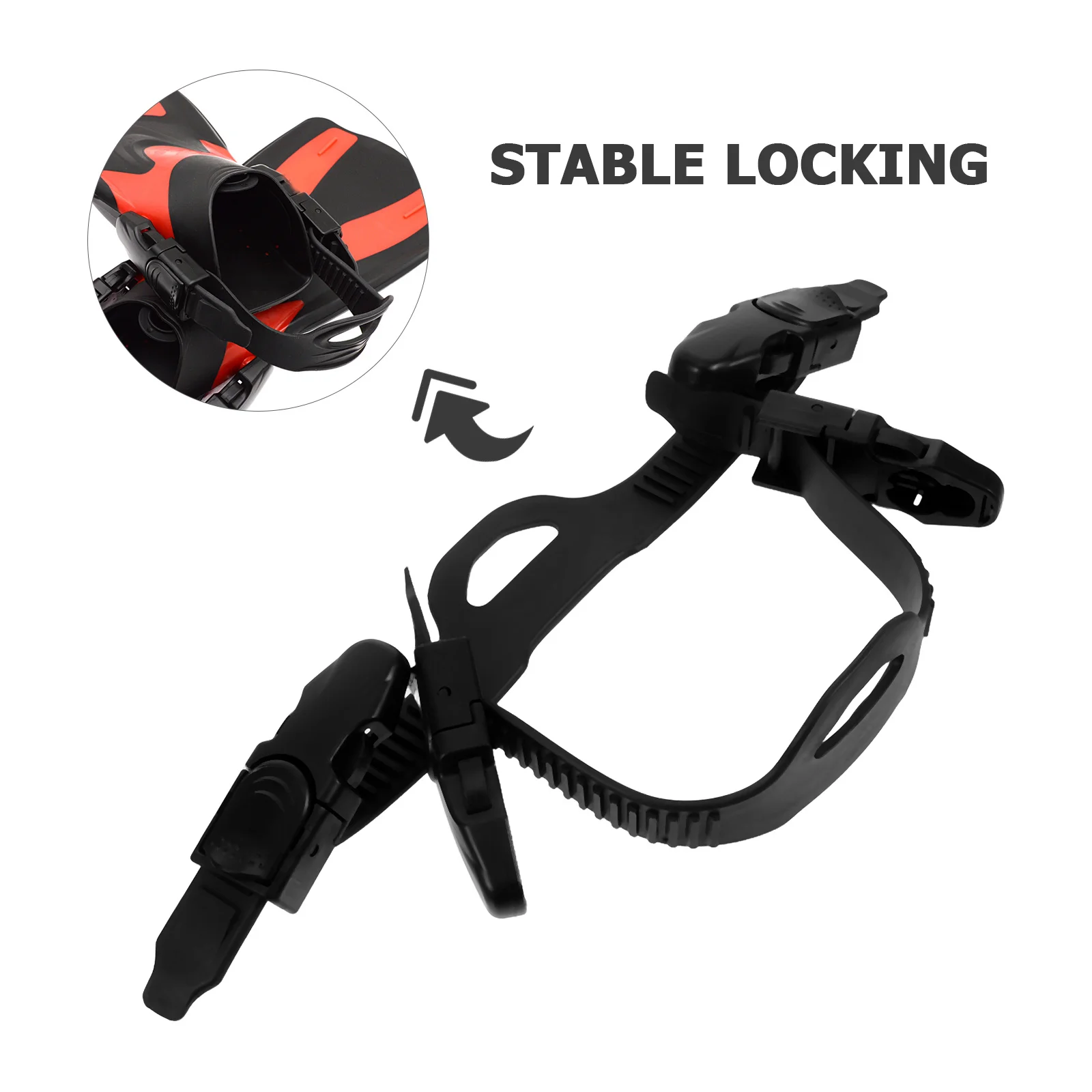 1 زوج Tpr الغوص زعنفة حزام قابل للتعديل الزعانف الأشرطة الإفراج السريع مشبك نظام آمن صالح الغوص الحر #6