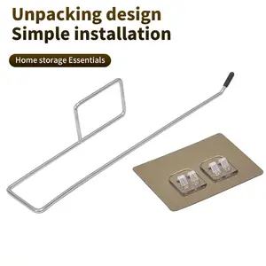 1/2pcs hanging rolling storage paper no-punch bathroom toalheiro kitchen wipe rack home organizer racks 10 Main Sales to the toalheiro - №10