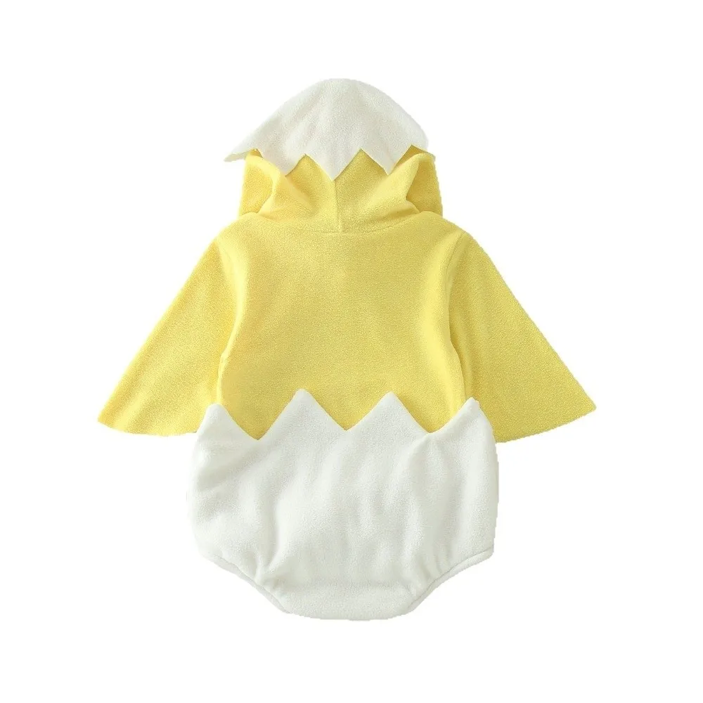 High Quality Cute Cartoon Hatching Chick Costume Funny Soft Hoodie Romper Bodysuits Easter Clothes