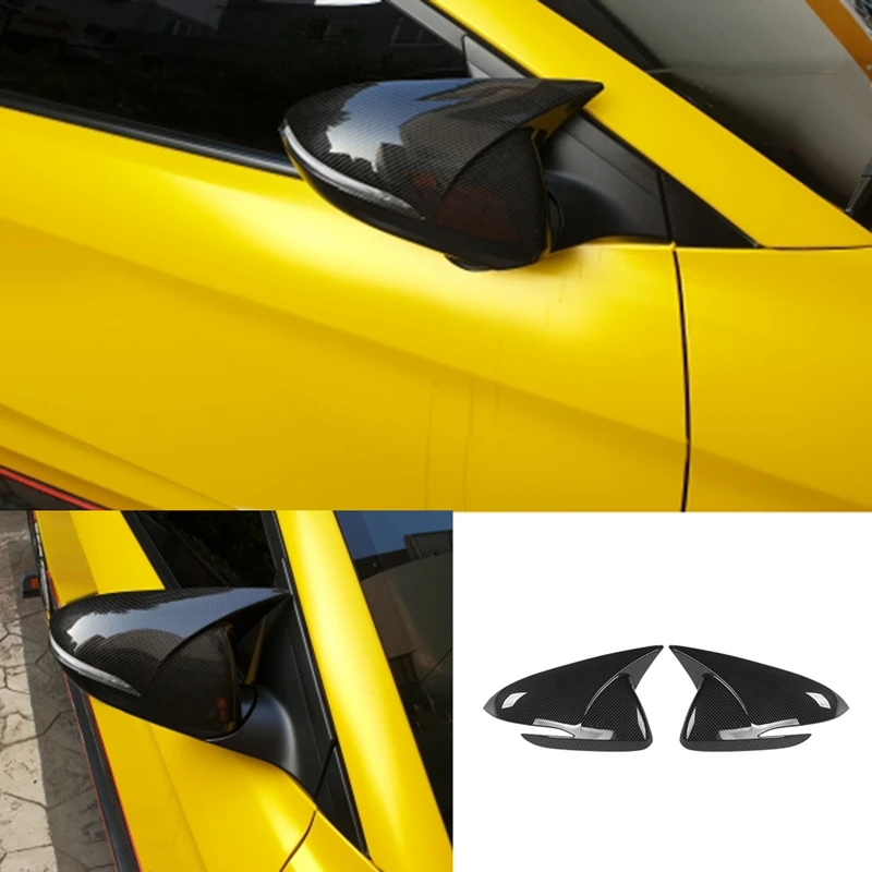 

Carbon Fiber Car Rear View Mirror Cover Side Door Mirror Shell Decoration Trim for Hyundai Elantra AD 2016-2020