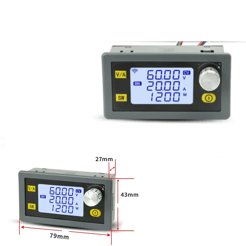 Solo unidad de visualización para XY6020L CNC, fuente de alimentación de voltaje estabilizado ajustable, voltaje constante, módulo Buck de corriente