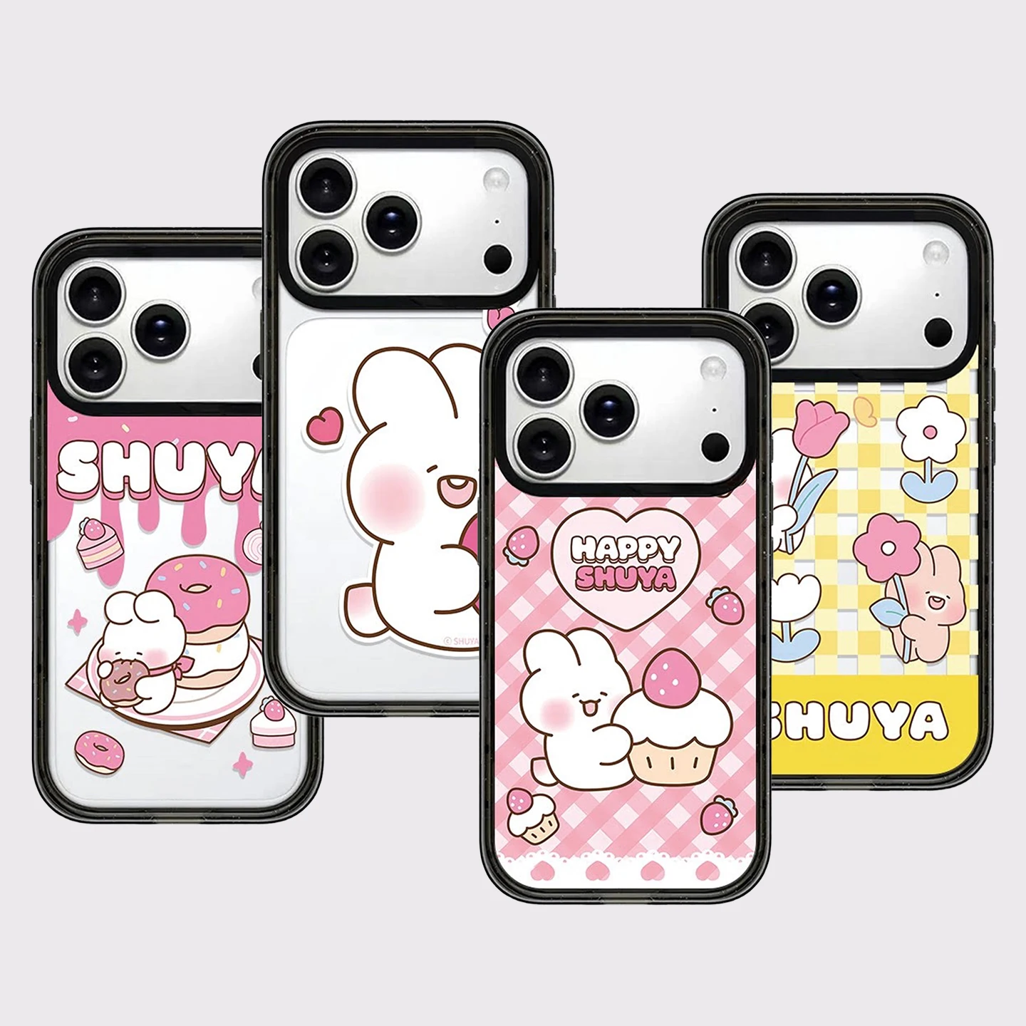 Cute Cat Cheeky Impact Black Border Magnetic Cover for IPhone 12 13 14 15 16 17 Pro Max Case for IPhone 17 Air