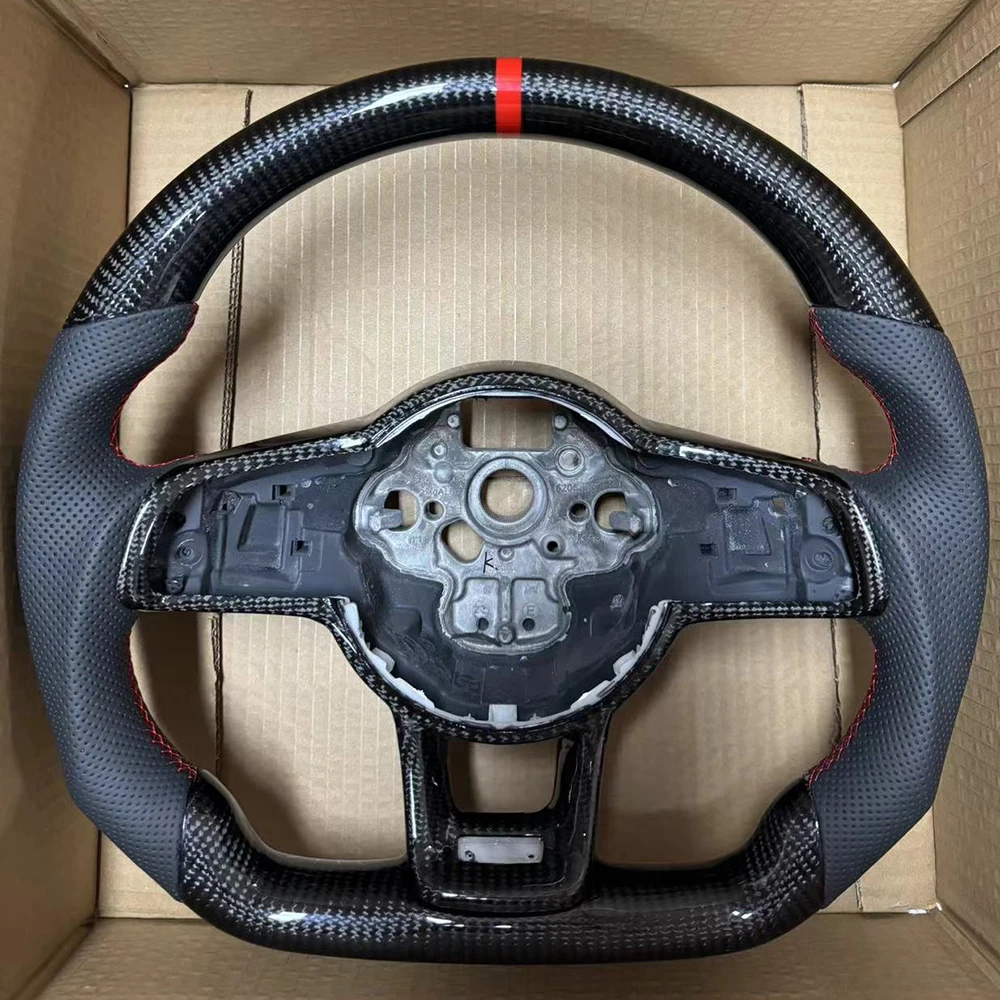 

For Rline Steering Wheel Red Stitching Custom Carbon Fiber With Frame With Red Back Label Base Assembly Accessories